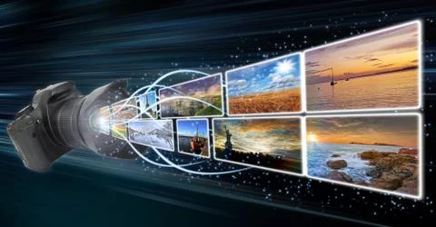 Camera taking pictures Illustration