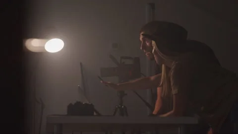 Camera Team of Production Choosing How t... | Stock Video | Pond5