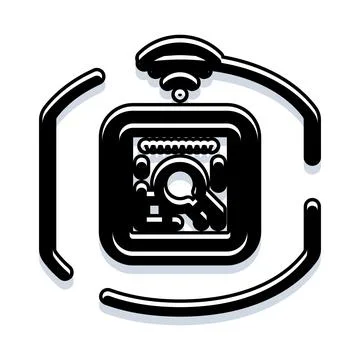 Camera technology capturing augmented reality experience イラスト素材