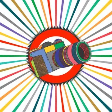 Camera theme Illustrazione stock