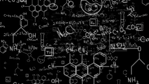 Camera Through Chemical and Formula Stock Footage 117336952