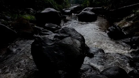 Camera tilt up river stream Stockbeeldmateriaal 81702874