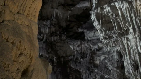 Camera Tilting Up Large Underworld Structures Stock Footage 50007693