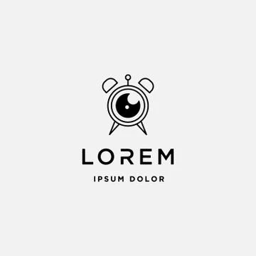 Camera Timer Logo Template Vector Design Icon Stock Illustration