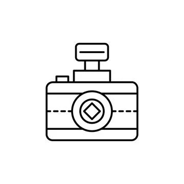 Camera, tool icon. Simple line, outline vector elements of archeology for ui and Stockillustratie