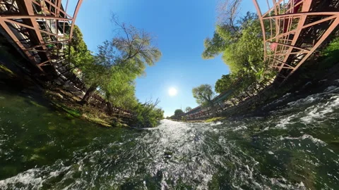 The camera transitions from a Tiny Planet effect to a wide-angle view, capturing 스톡 동영상 289794523