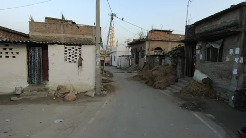 Camera travel through the Bihar village, Bihar, IndiaStock Footage