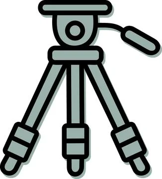 Camera Tripod Flat Design Illustration Icon 스톡 일러스트