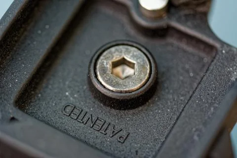 Camera tripod head close-up. Stock Photos