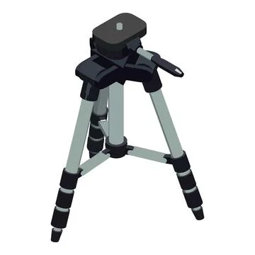 Camera tripod icon, isometric style Stock Illustration