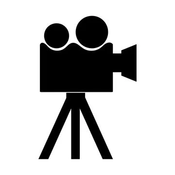 Camera tripod icon stands on a special front view 스톡 일러스트