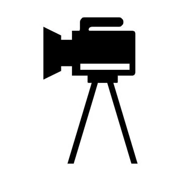 Camera tripod icon stands on a special front view 스톡 일러스트