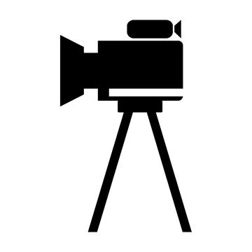 Camera tripod icon stands on a special front view 스톡 일러스트