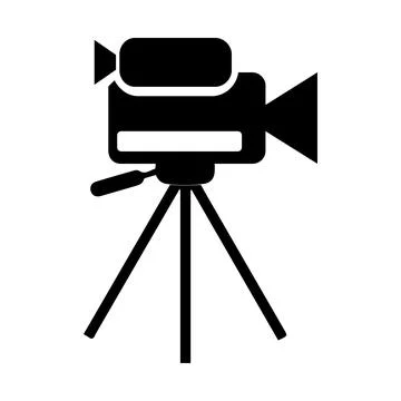 Camera tripod icon stands on a special front view 스톡 일러스트