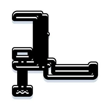 Camera tripod mount accessory flat icon design Stock Illustration