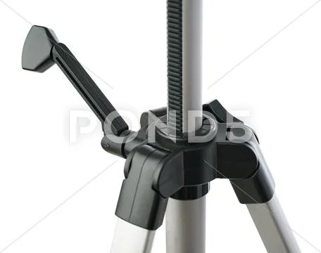 Camera tripod over isolated white background Stock Photos