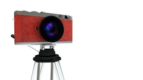 Camera tripod over white Stock Illustration