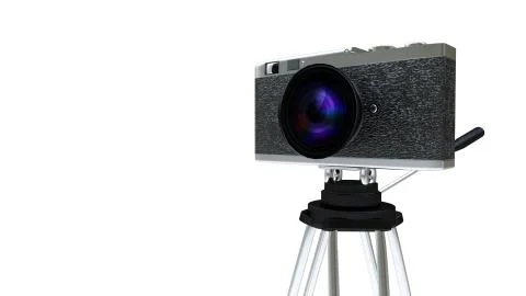 Camera tripod over white Stock Illustration