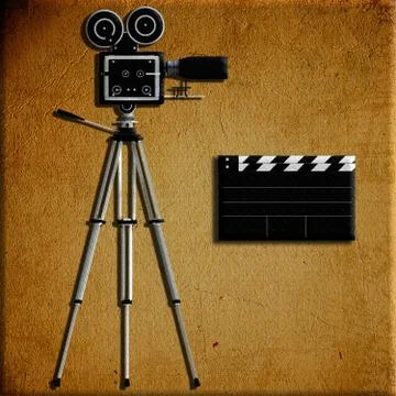 Camera tripod over white Stock Illustration
