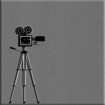 Camera tripod over white Stock Illustration