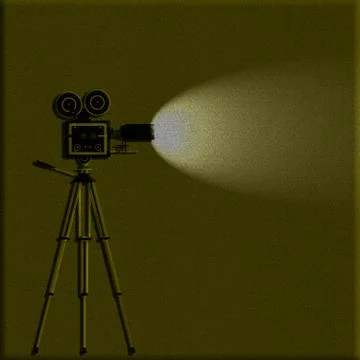 Camera tripod over white Stock Illustration