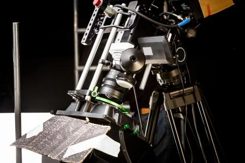 Camera on tripod Stock Photos