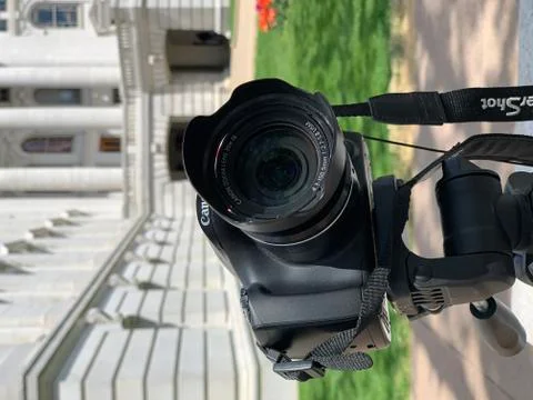 Camera on a tripod. Foto stock