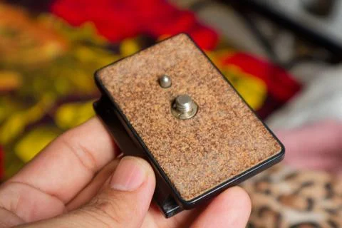 Camera Tripod Quick Release Mounting Plate Stock Photos