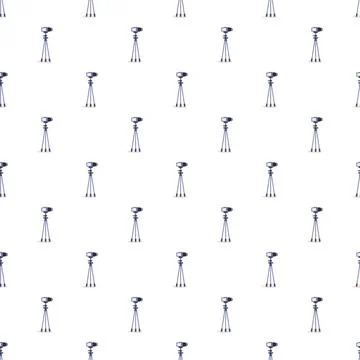Camera tripod seamless pattern for photography background Illustrazione stock