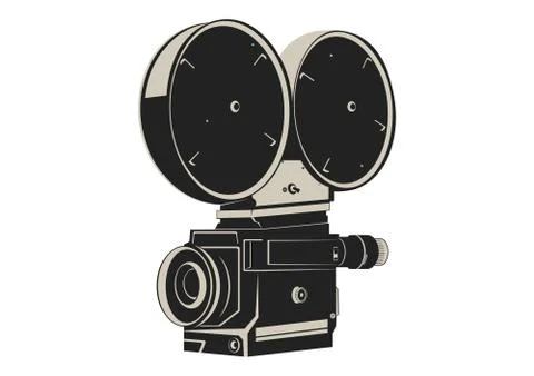 Camera in two colors. Stock Illustration