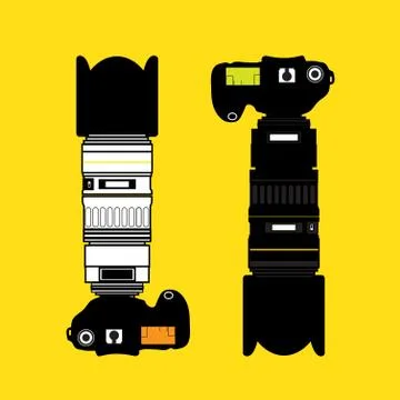 Camera two set Stock Illustration