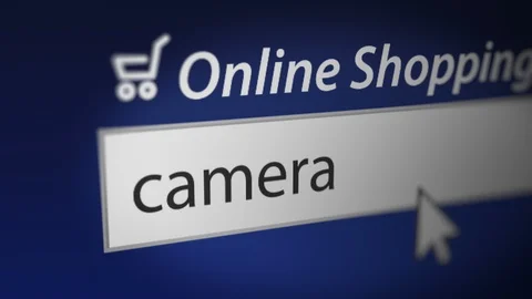 "camera" Typing into Search Engine in Online Shopping Website Stock Footage 118021061
