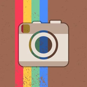 Camera typography, t-shirt graphics Stock Illustration