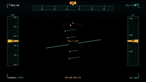 Camera UI Animation Recording on Black Background Variation 9 Stock Footage 340302352