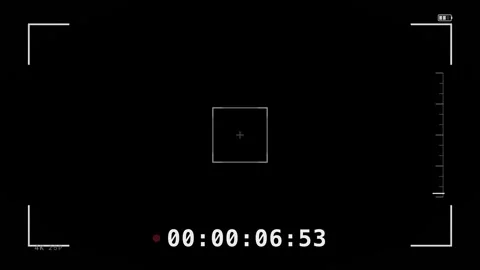 Camera UI Animation Recording Variation on Black Background with Modern Design E Stock Footage 340302327