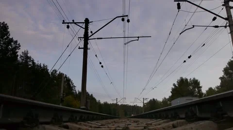 Camera under the train. Stock Footage 41736808