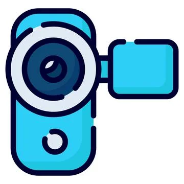 Camera vector icon. colored outline style for Web and Mobile. 스톡 일러스트