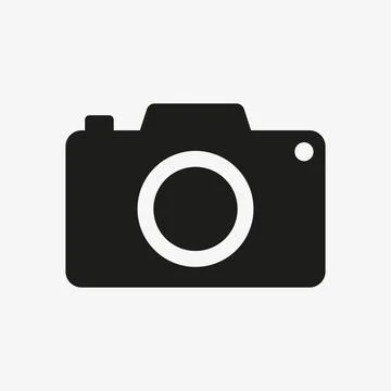 Camera vector icon isolated on white background. Stock Illustration