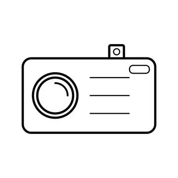 Camera vector icon. Photo line vector icon minimalistic flat design. イラスト素材