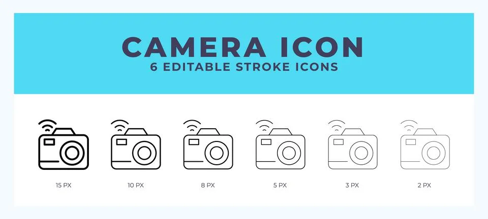 Camera vector icon for web and app. Editable stroke vector illustration Stock Illustration