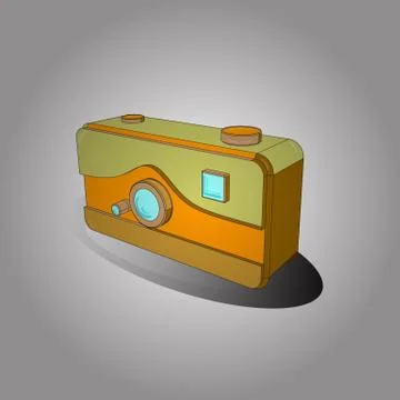 Camera vector isolated. Modern simple 3D photography sign. Instant Photo interne Illustrazione stock