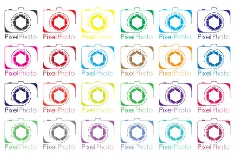 Camera vector logo Stock Illustration