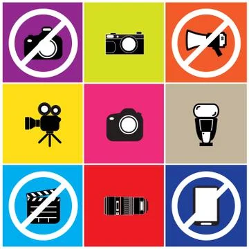 Camera vector set Illustrazione stock