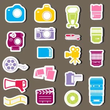 Camera vector set Illustrazione stock