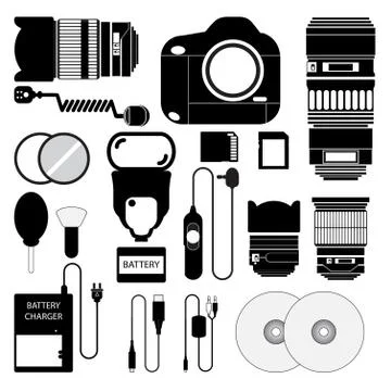 Camera vector set Stock Illustration