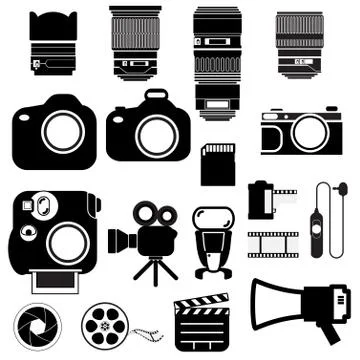Camera vector set Stock Illustration
