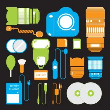 Camera vector set Illustrazione stock