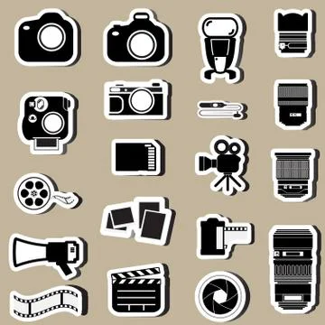 Camera vector set Stock Illustration