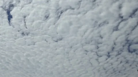 Camera video of altocumulus clouds covering the sky Stock Footage 325648887