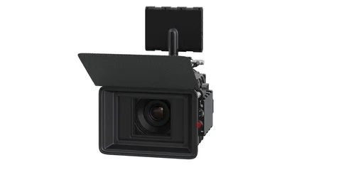 Camera video black professional Stock Footage 70456341